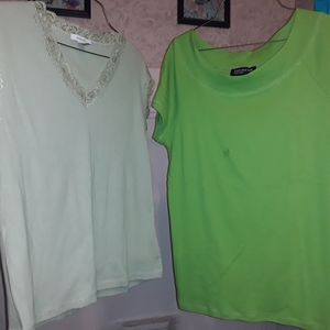 *2 For 12*  Two Short Sleeve XL Blouses